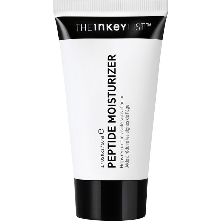 The Inkey List Peptide Moisturizer 50ml fugtgivende ansigtscreme mod aldringstegn i hvid tube med sort låg