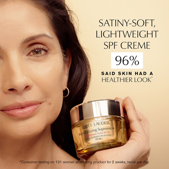Estée Lauder Revitalizing Supreme+ Youth Power Creme 50 ml SPF 25 dagcreme i guldkrukke giver et sundere look.