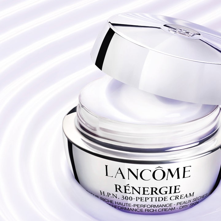 Lancôme Rénergie H.P.N. UVMUNE Cream 50 ml opstrammende ansigtscreme i sølvkrukke med fyldig hvid tekstur