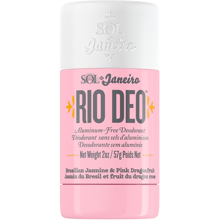 Sol de Janeiro Rio Deo 57g aluminiumsfri deodorant i lyserød stick med hvidt låg modvirker kropslugt