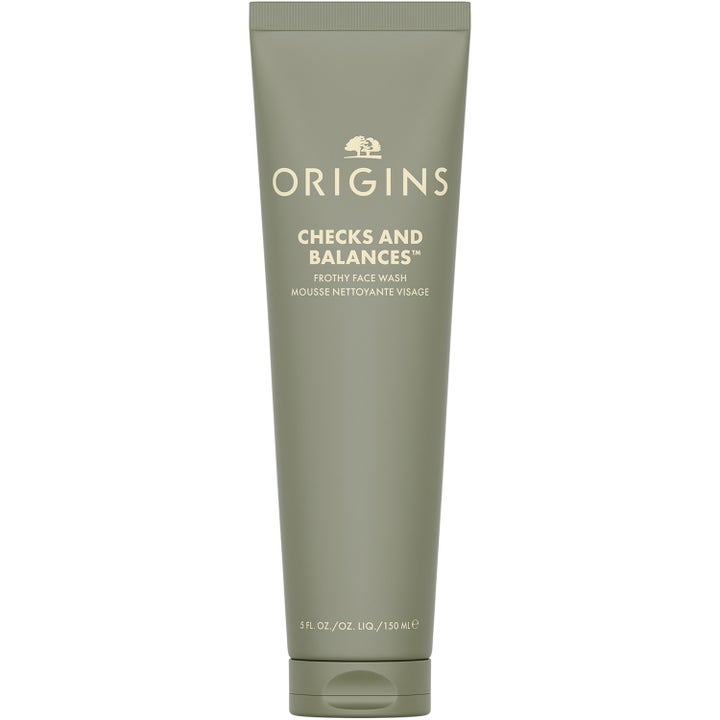 Origins Checks and Balances Frothy Face Wash 150 ml afbalancerende ansigtsvask i mat salviegrøn tube
