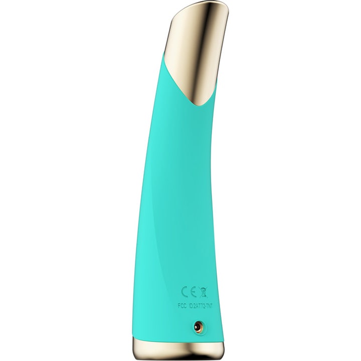 FAQ Swiss FAQ 102 LED-Pulse Facial Device Topaz 1 stk beauty tech til ansigtspleje i turkis med guld
