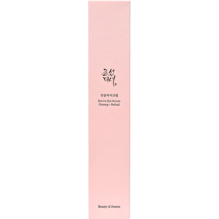 Beauty of Joseon Revive Eye Serum 30 ml med ginseng og retinal i en lyserød papæske mod rynker.