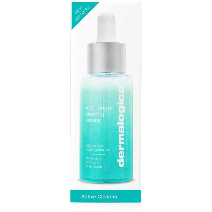 Dermalogica AGE Bright Clearing Serum 30 ml ansigtsserum i hvid æske med turkis glasflaske og pipette
