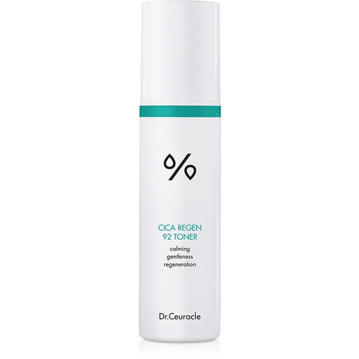 Dr. Ceuracle Cica Regen 92 Toner 120 ml beroligende ansigtstoner i hvid flaske med grønt bånd