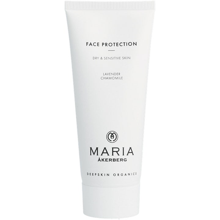 Maria Åkerberg Face Protection 50 ml ansigtscreme til tør hud i en stilren hvid tube med sort tekst
