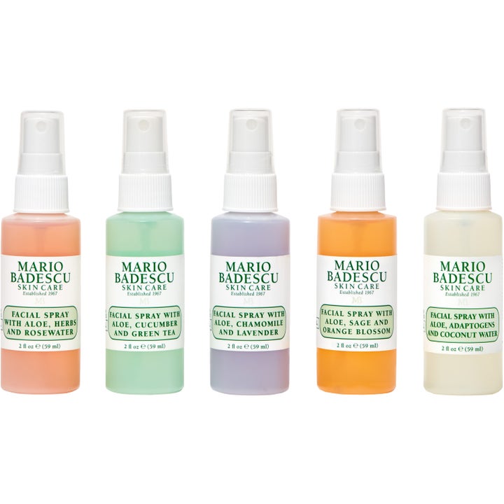 Mario Badescu Mini Mist Collection 5x59 ml fugtgivende ansigtsspray i fem farverige flasker med botaniske ekstrakter