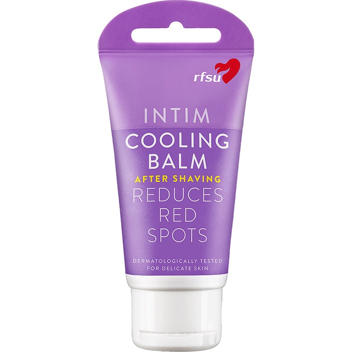 RFSU Intim Cooling Balm 40 ml beroligende efterbarbering i lilla tube der modvirker røde knopper