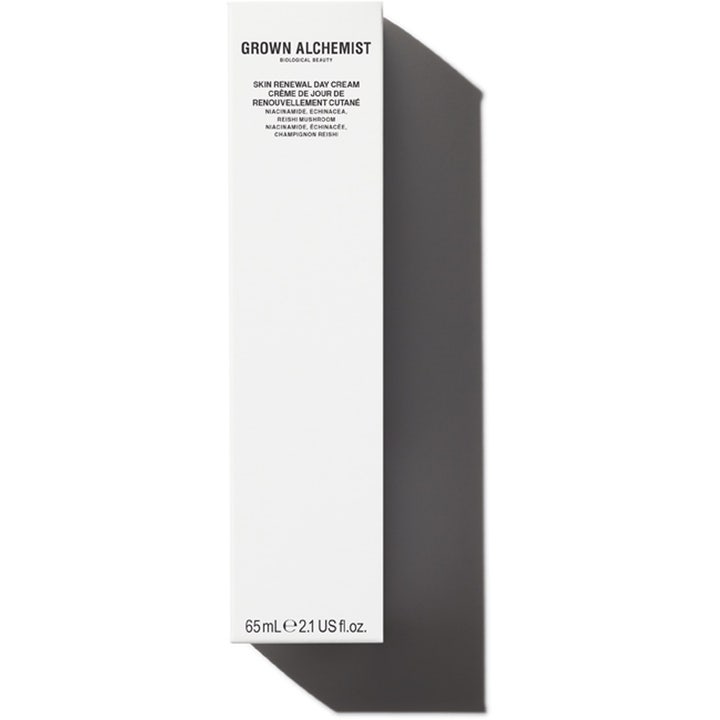 Grown Alchemist Skin Renewal Day Cream 65 ml fornyende dagcreme i hvid yderemballage med niacinamide og reishi