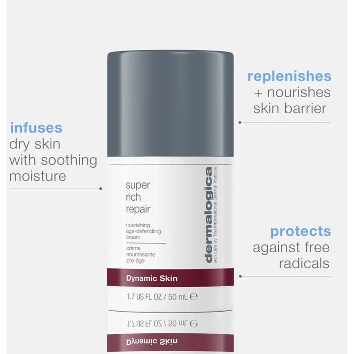 Dermalogica AGE smart Super Rich Repair 50 ml nærende ansigtscreme i hvid tube der fugter og styrker hudbarrieren