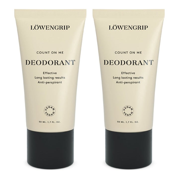 Löwengrip Count On Me Deodorant 2 x 50 ml effektiv anti-perspirant i to beige tuber med sorte låg