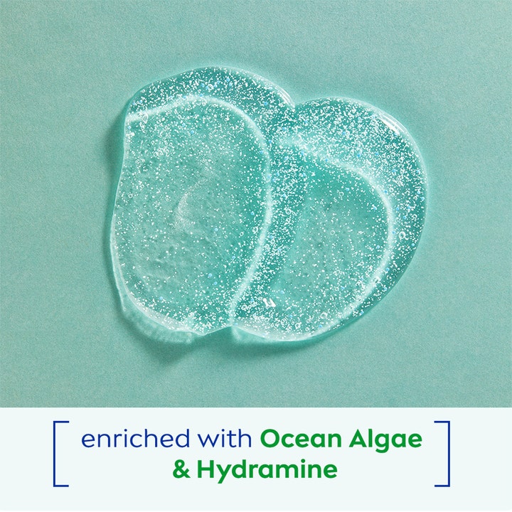 NIVEA Wash Gel Purifying 150 ml ansigtsrens med ocean algae i en klar geltekstur med små blå peeling-korn