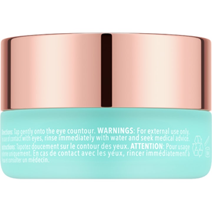 FOREO IRIS C-Concentrated Brightening Eye Cream 15 ml øjencreme i lyseblå krukke med rosegold låg