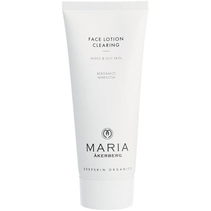 Maria Åkerberg Face Lotion Clearing balancerende ansigtscreme til fedtet hud i en hvid tube med sort tekst