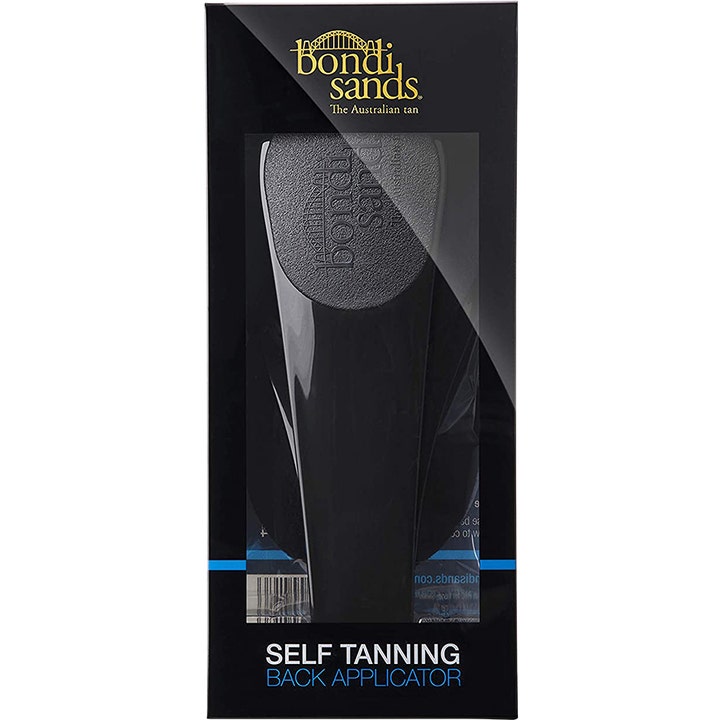 Bondi Sands Back Applicator selvbruner-applikator til ryggen i sort emballage med gennemsigtigt vindue.