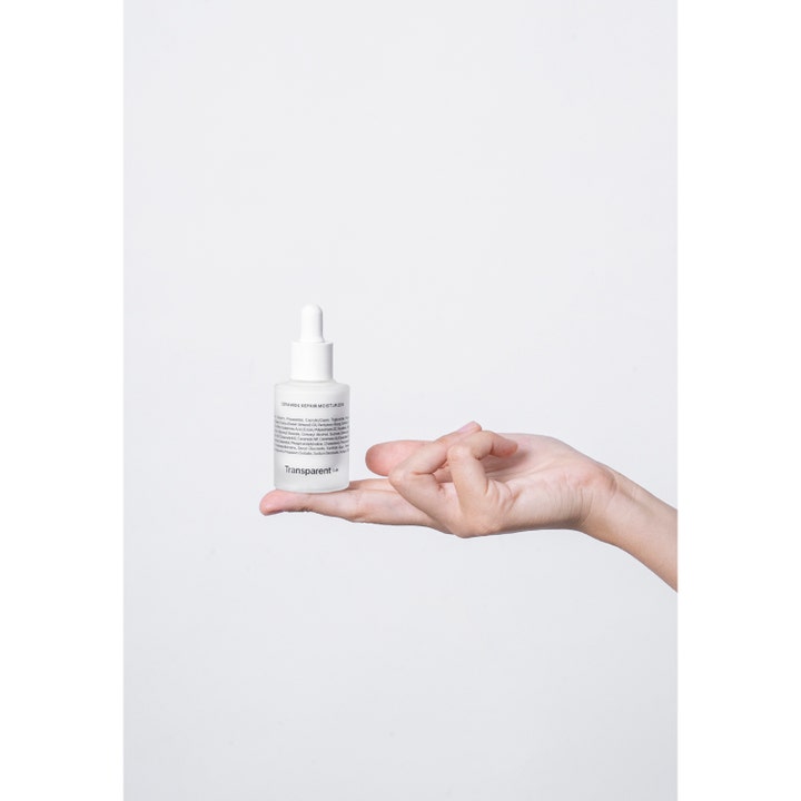 Niche Beauty Lab Transparent Lab Ceramide Repair Moisturizer 30 ml reparerende ansigtscreme i hvid flaske med pipette