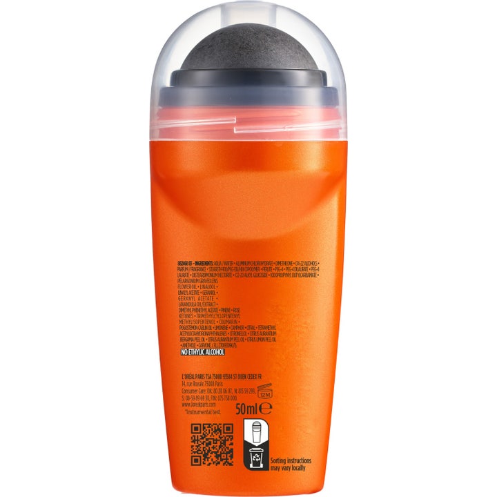 L'Oréal Paris Men Expert Thermic Resist 50 ml deodorant mod sved i to orange beholdere på mørk baggrund