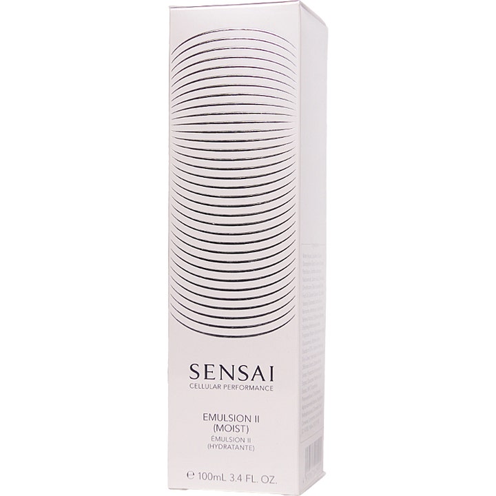 Sensai Cellular Performance Emulsion II 100 ml fugtgivende ansigtscreme i hvid æske med cirkulært mønster