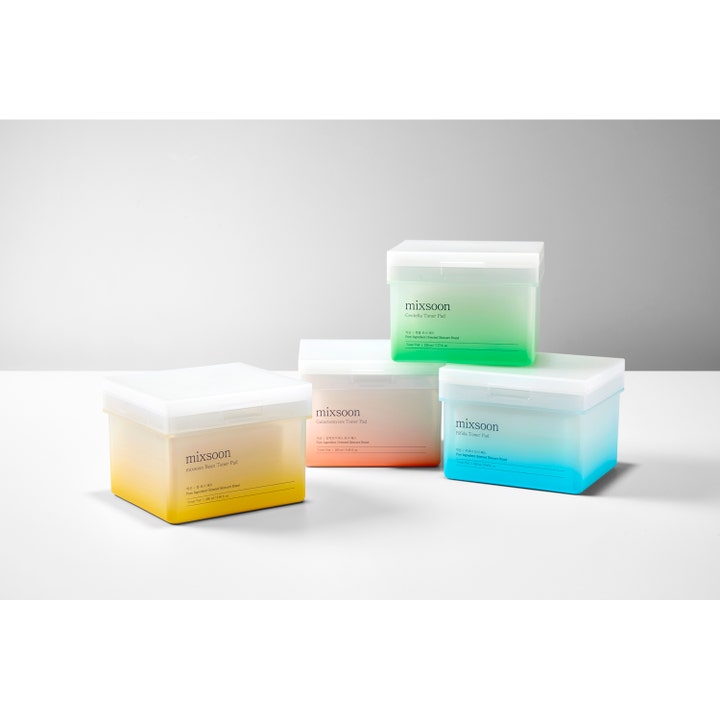 Mixsoon Soybean Milk Pad 30 stk fugtgivende sheet mask i fire farverige firkantede krukker