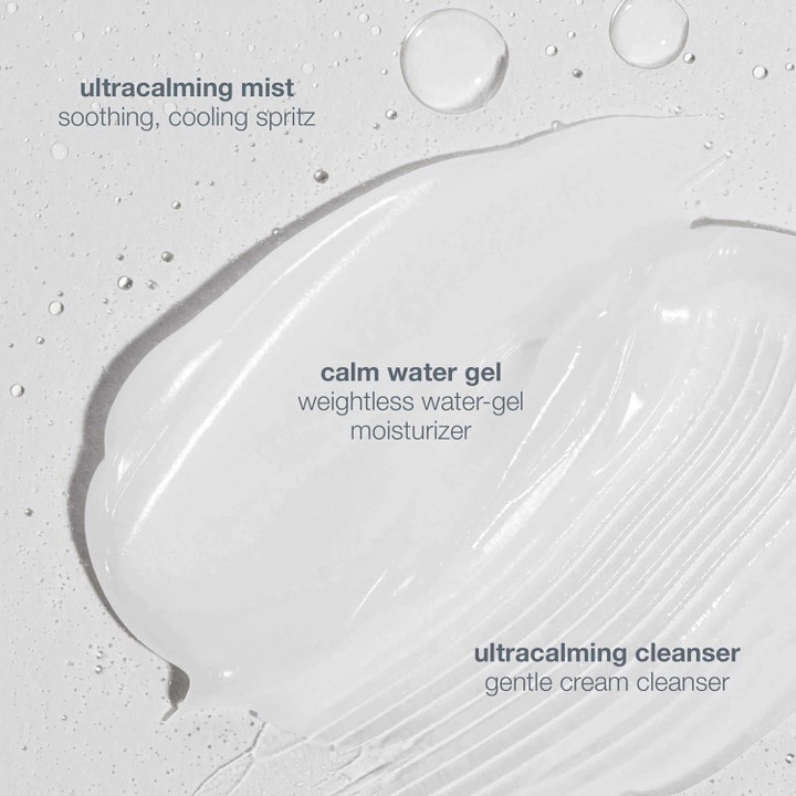 Dermalogica Sensitive Skin Rescue Kit ansigtspleje med beroligende teksturer af kølende mist, gel og rensecreme