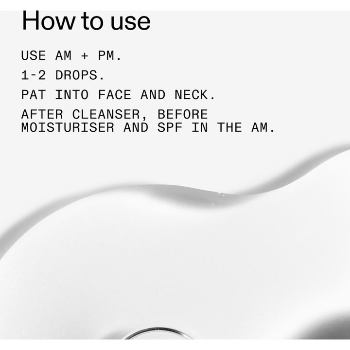 The INKEY List PHA Toner 100 ml eksfolierende toner med How to use tekst og en let flydende hvid tekstur