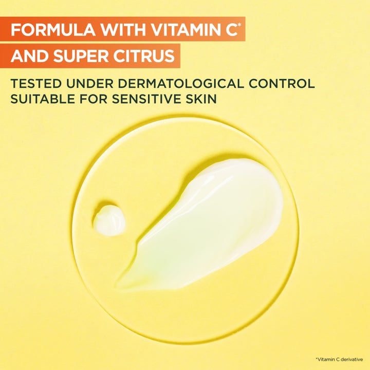 Garnier Skin Active Brightening Day Cream 50 ml glødgivende Vitamin C dagcreme med hvid tekstur og Super Citrus