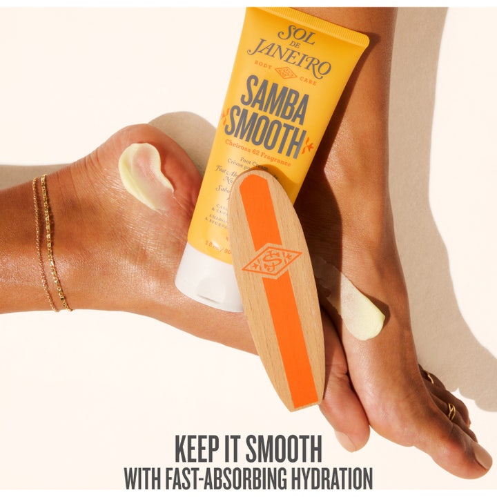 Sol de Janeiro Samba 2-Step Foot Fetish Care 90 ml fodpleje med Cupuaçu-smør i gul tube med praktisk fodfil.