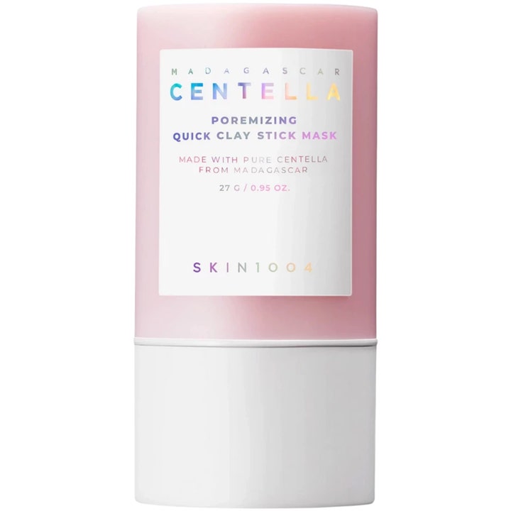 SKIN1004 Madagascar Centella Poremizing Quick Clay Stick Mask 27 g poremindskende lermaske i lyserød beholder