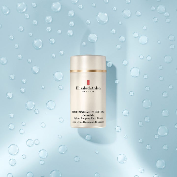 Elizabeth Arden Ceramide Water Cream 50 ml fugtgivende ansigtscreme i champagnefarvet krukke med vanddråber