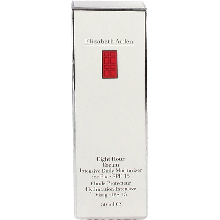 Elizabeth Arden Eight Hour Cream 50 ml intensivt fugtgivende dagcreme i hvid emballage med SPF 15
