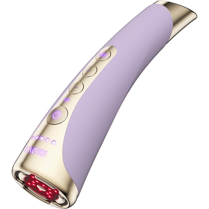 FAQ Swiss FAQ 101 LED-Pulse Facial Device Amethyst 1 stk ansigtsapparat i lilla med guld og rødt lys