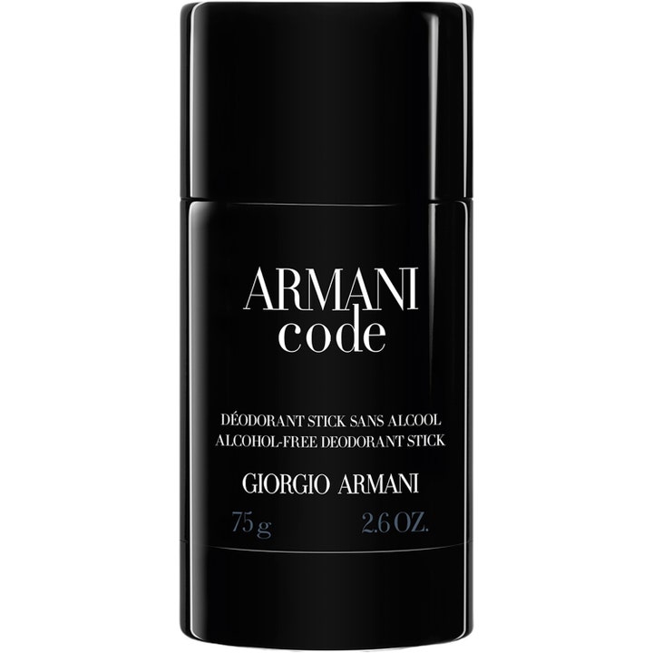 Giorgio Armani Armani Code 75g alkoholfri deodorant stick i elegant sort hylster med hvid tekst