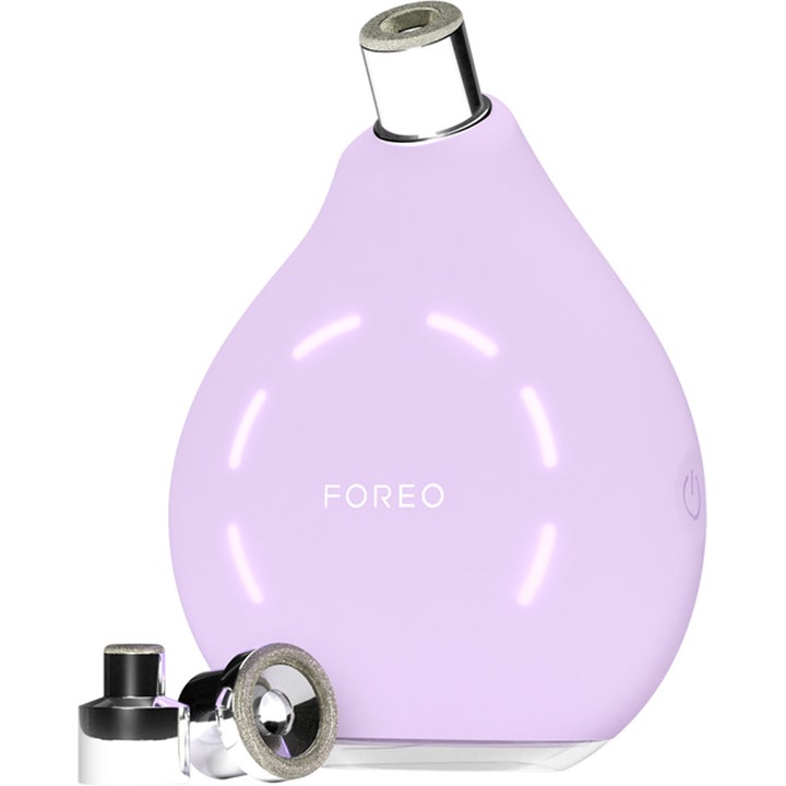 FOREO KIWI Derma Facial Cleanser 1 stk giver renere hud i lilla beauty tech design med lysende ring og diamant-spidser.