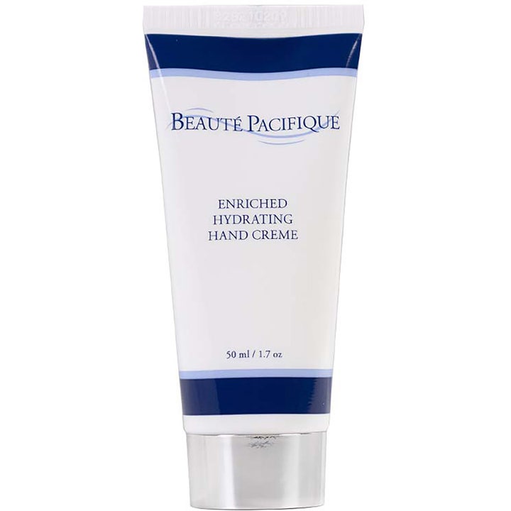 Beauté Pacifique Enriched Hydrating Hand Creme 50 ml fugtgivende håndcreme i hvid tube med sølvlåg