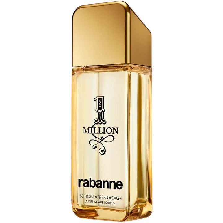 Rabanne 1 Million 100 ml aftershave lotion der beroliger huden i en guldtonet glasflaske med guldlåg