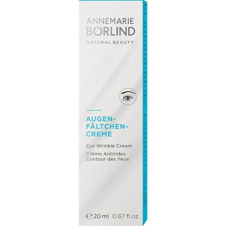 Annemarie Börlind Eye Wrinkle Cream 20 ml øjencreme mod rynker i hvid papemballage med turkise sider