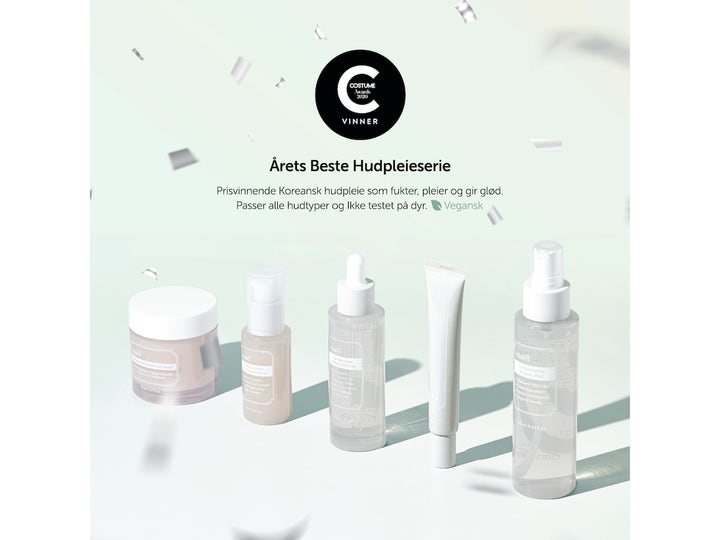 Klairs Fundamental Ampoule Mist 125 ml fugtgivende face mist i klar sprayflaske med andre veganske produkter