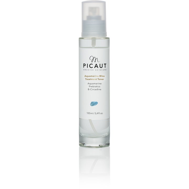 M. Picaut Aquamarine Bliss Treatment Toner 100 ml balancerende skintonic i klar sprayflaske med hvid label