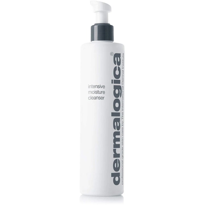 Dermalogica Intensive Moisture Cleanser 295 ml nærende ansigtsrens i hvid plastflaske med grå pumpe