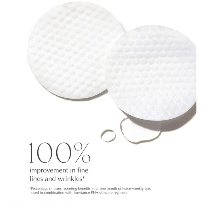 Exuviance Performance Peel AP 25 26 stk peeling med hvide teksturerede rondeller og klar væske