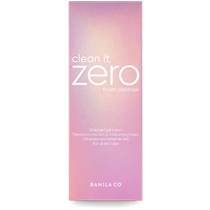 Banila Co Clean It Zero Foam Cleanser 150 ml opfriskende rengøringsskum i lyserød gradient emballage