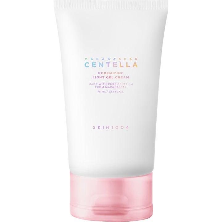 SKIN1004 Madagascar Centella Poremizing Light Gel Cream 75 ml beroligende ansigtscreme i hvid tube med lyserødt låg