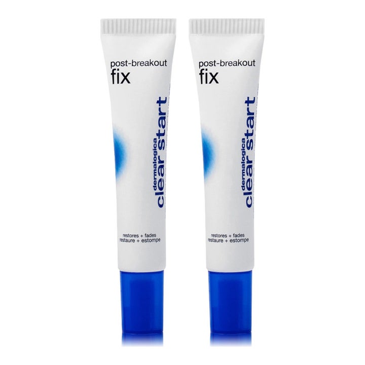 Dermalogica Clear Start Post-Breakout Fix 15 ml punktbehandling mod mærker i hvid tube med blåt låg