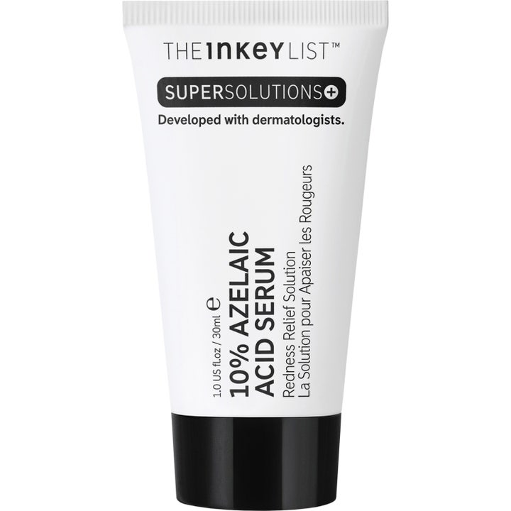The Inkey List SuperSolutions 10% Azelaic Acid Serum 30ml mod rødme i hvid tube med sort låg