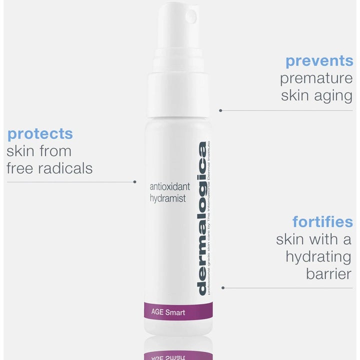Dermalogica Antioxidant Hydramist 30 ml opstrammende ansigtsspray i hvid sprayflaske der beskytter mod frie radikaler