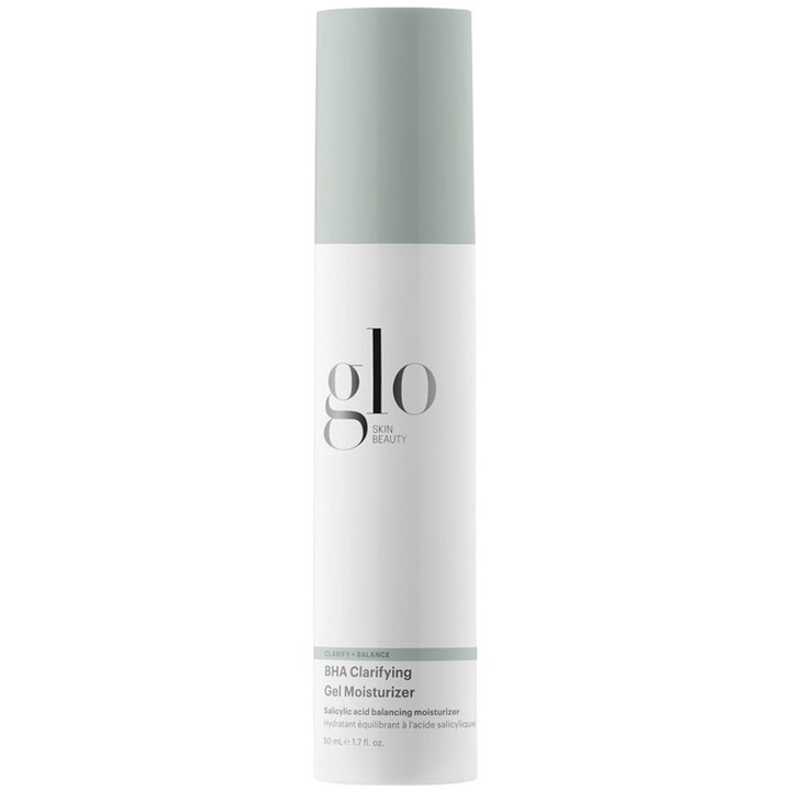 Glo Skin Beauty BHA Clarifying Gel Moisturizer 50 ml i hvid og grå flaske der modvirker urenheder
