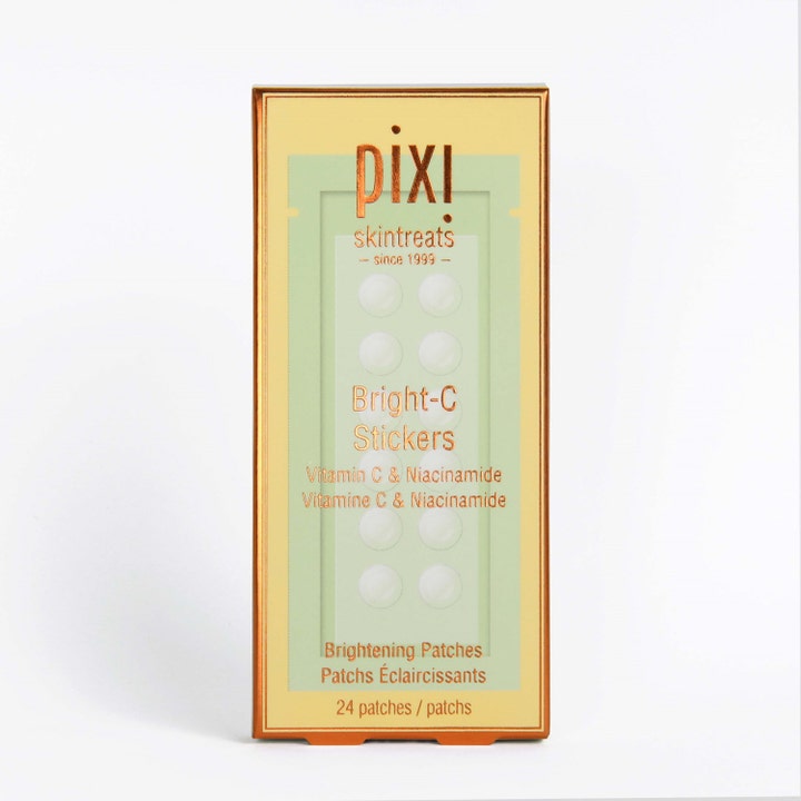 Pixi Bright-C Stickers 24 stk spot treatment med C-vitamin og niacinamid i lysegrøn og gul emballage