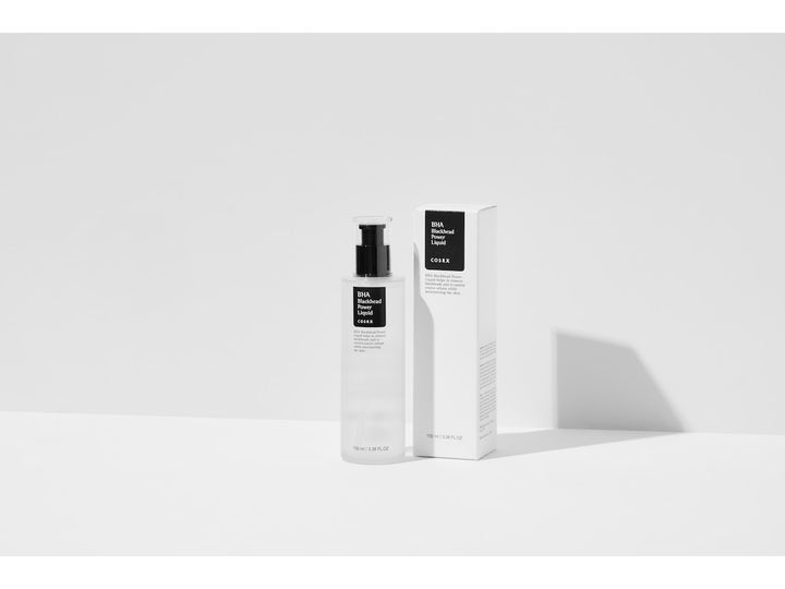 COSRX BHA Blackhead Power Liquid 100 ml eksfolierende toner mod urenheder i frostet flaske med hvid æske