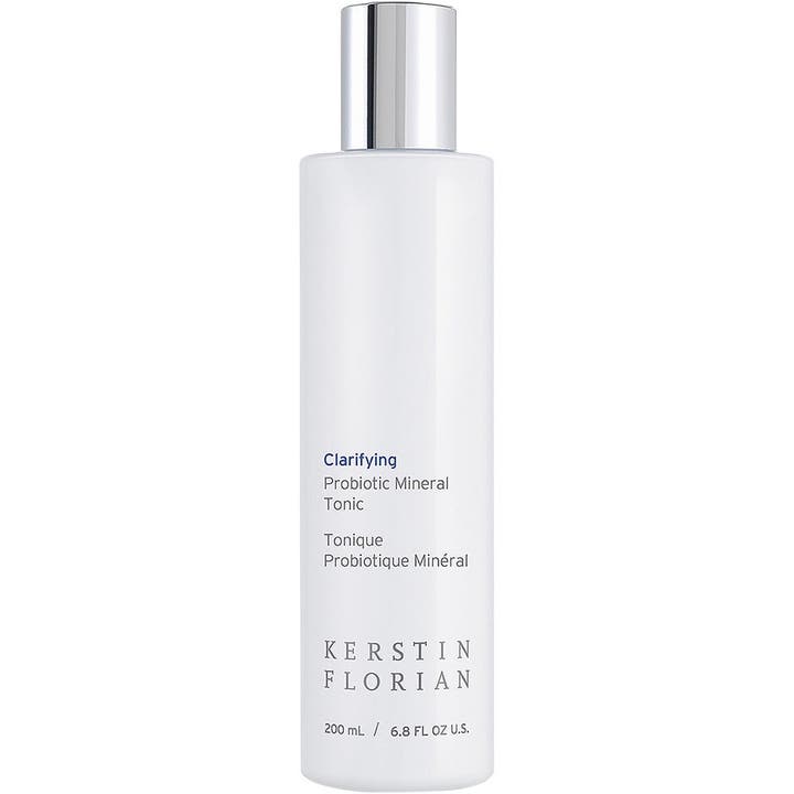 Kerstin Florian Clarifying Probiotic Mineral Tonic 200 ml balancerende skintonic i hvid plastflaske med sølvlåg