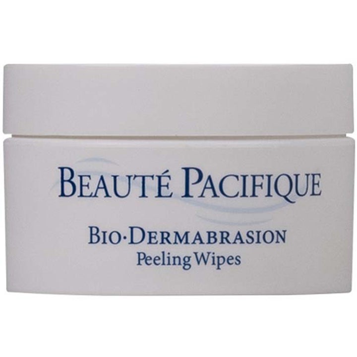 Beauté Pacifique Bio-Dermabrasion Peeling Wipes 30 stk eksfolierende peeling i hvid krukke med blåt logo